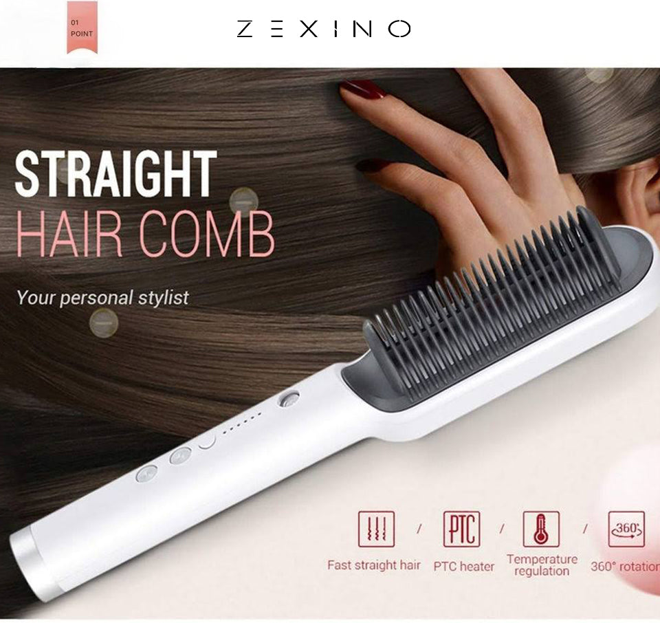 Portable Hair Straightener Brush